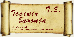 Tešimir Šumonja vizit kartica